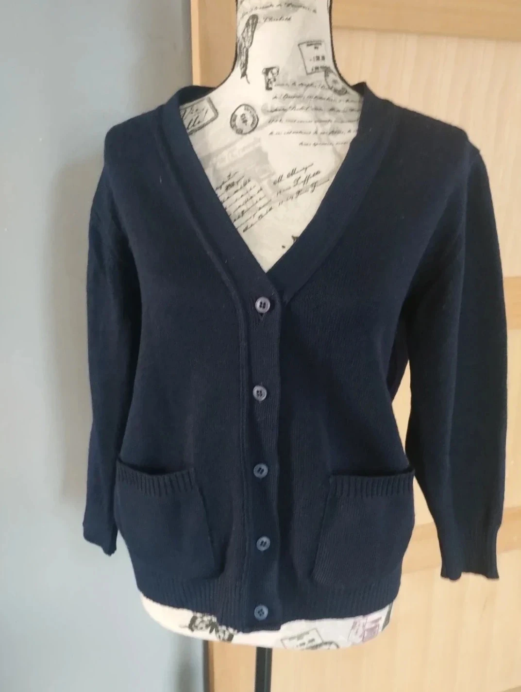 Cardigan bleu marine, Damart T40